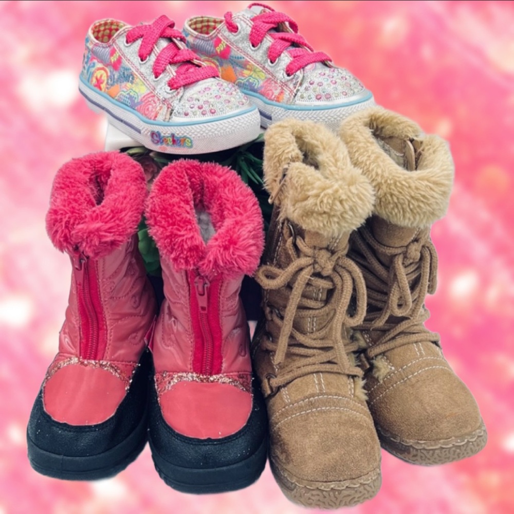 🌺Skechers Twinkle Toes Sneakers, kio feet (?) Booties, Faded Glory Boots🌸🌺
